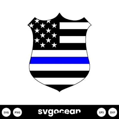 Police Flag SVG Free