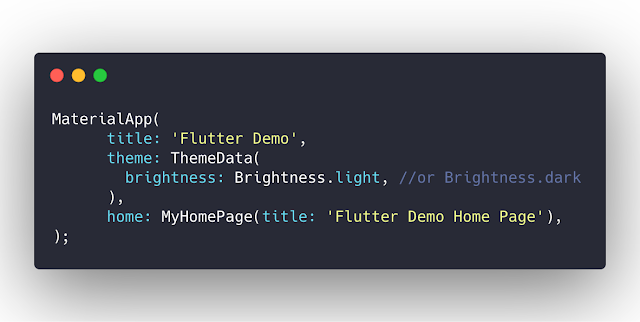 flutter theme - brightness