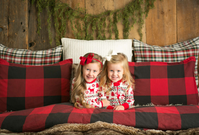 My daughters in the Christmas photo