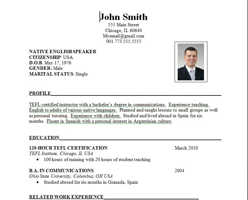 Sample of Job Resume Format  Sample Resumes