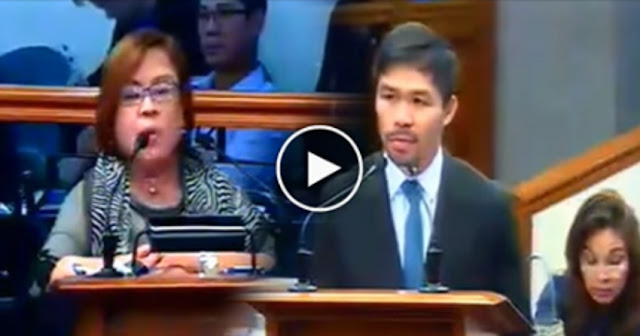 Sen. Manny Pacquiao at Sen. Laila De lima Arguement sa loob ng Senado