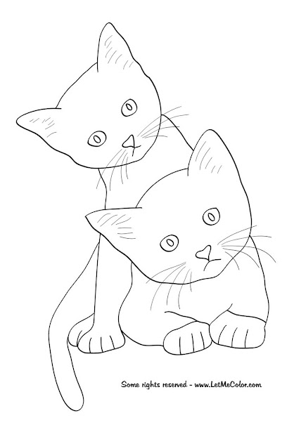 Cats Coloring Page