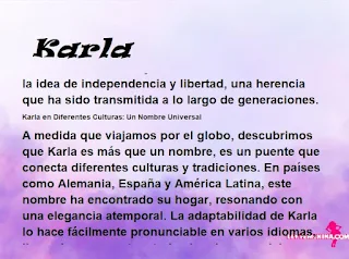 ▷ Significado del nombre Karla (✔)