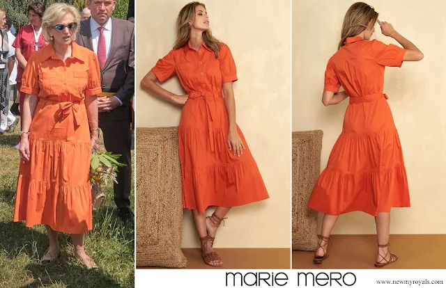 Princess Astrid wore Marie Mero Orange Dress