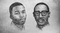 drawing of two men’s faces