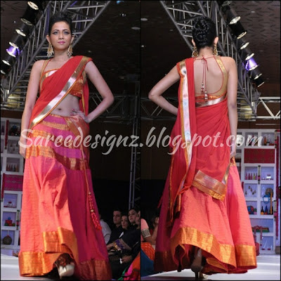 fashion week show half sari pictures 