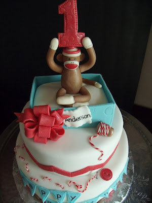 Sock Monkey Birthday Party Supplies on Made My First Sock Monkey Cake A Few Months Ago And These Little