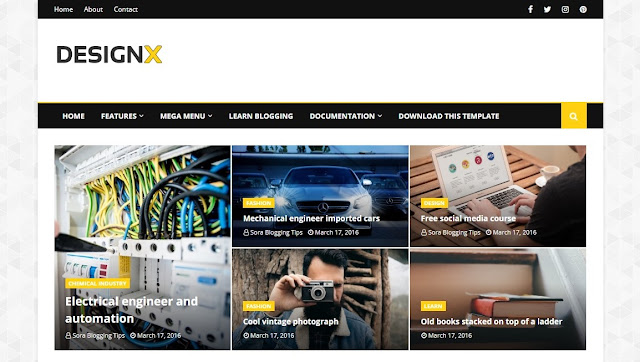DesignX v1.0 - Simple Magazine Blogger Template