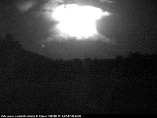 Explosion sur le volcan Momotombo, 17 février 2016 matin