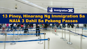 This has to serve as a warning to  those who are traveling in and out of the Ninoy Aquino International Airport. Make sure to verify your travel documents or deal only with authorized travel agencies to prevent yourself from being apprehended and offloaded.       Ads    Due to fake boarding passes, thirteen Filipinos were barred from leaving the country at the Ninoy Aquino International Airport (NAIA) Terminal 3 last week. They were apprehended by the Bureau of Immigration.   Grifton Medina, BI Port Operations Division Chief,  said that these people were supposed to travel to Hongkong via  Cathay Pacific when they were intercepted at the airline counter.  A group of seven men and six women are at the counter when the airline personnel checked that they have self-printed boarding passes. They were also do not have tickets issued  by the airline.   Ads      Sponsored Links    Medina said that these people were victims of scammers. The said dupers sold them falsified tickets at very low prices after they were informed that their passes were not encoded in their system.  One of the passengers even said that she didn’t know that they were carrying fake passes since it was also handed to her by a certain woman named “Jennifer”.  They were all instructed to wear T-shirts bearing the name of a certain herbal product and instructed to take it off after they were cleared by the BI. It was done to make it seem like they were on an official company trip abroad.