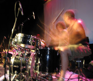 four drummers on stage at once