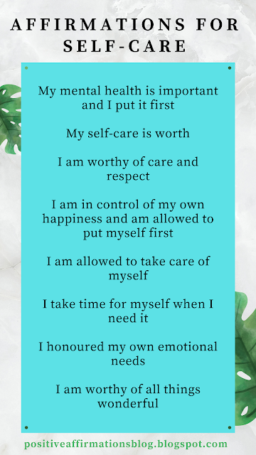 Affirmations for self-care