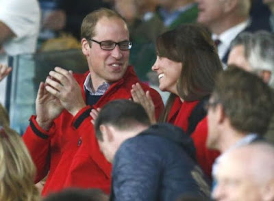 The Duke And Duchess Of Cambridge And Prince Harry At The Rugby World Cup