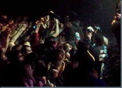 Obligatory jumping into the audience moment
