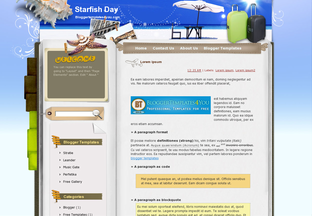 Templates For Blogger Starfish Day