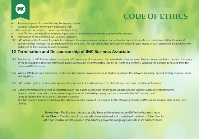 Code of Ethics IMC Business Plan