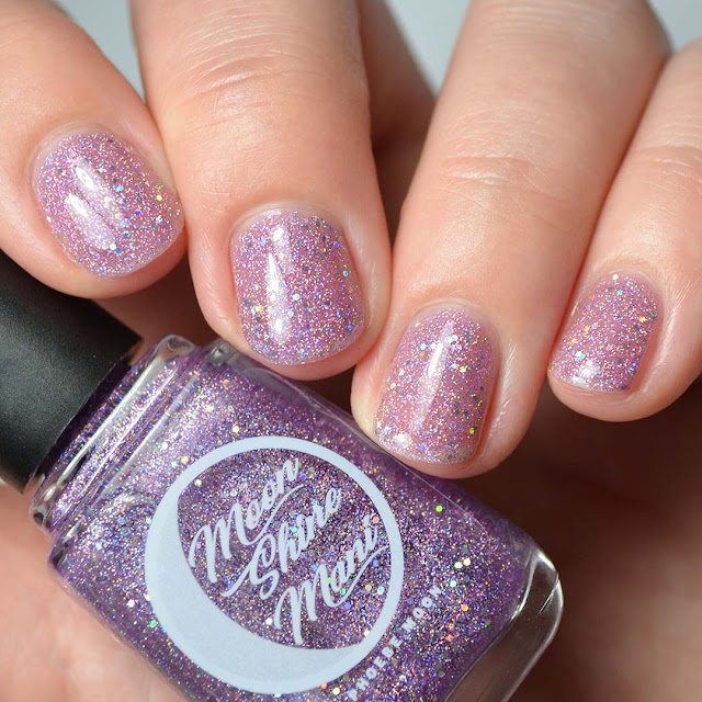 purple holographic glitter nail polish