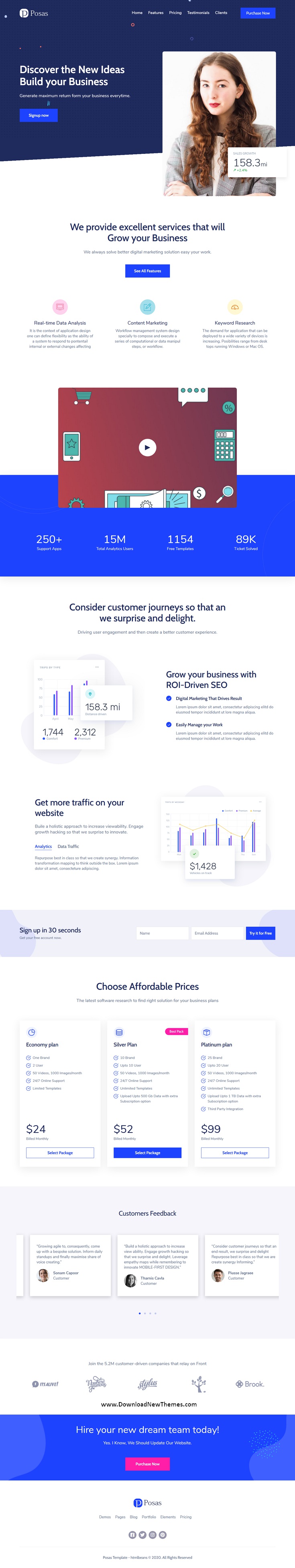 Saas Software Landing Page Template