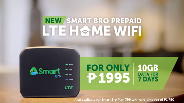 Smart Bro Prepaid LTE Home WiFi Priced at 1995 Pesos with FREE 10GB Data
