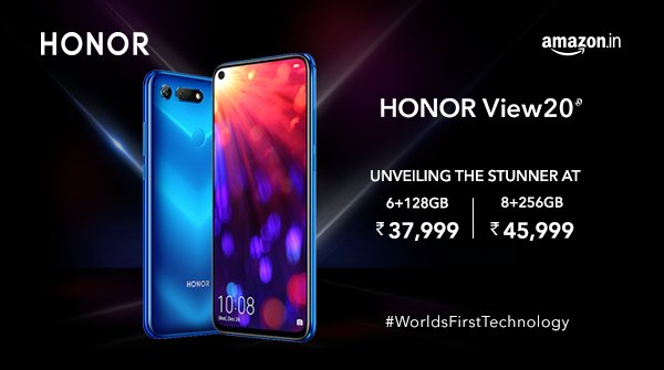Honor View 20 selling on amazon