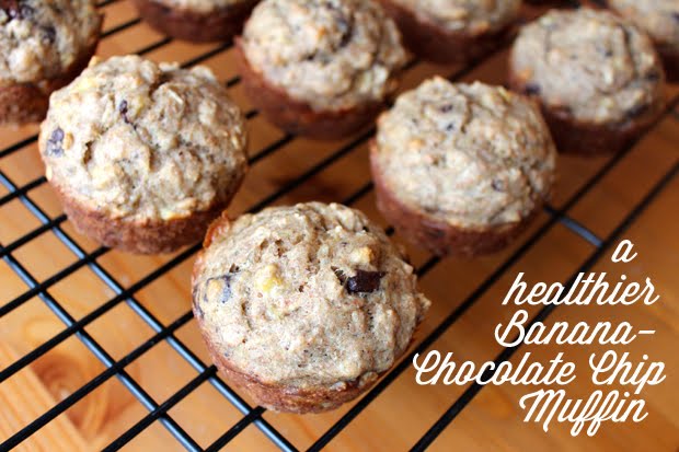 how to make a healthy banana chocolate chip muffin