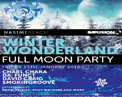 Nasimi Beach Winter Wonderland Full Moon Party
