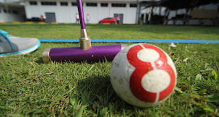 Tanam Rumput Bermuda untuk Lapangan Gateball di Kediri Jawa Timur Agustus Tahun 2023