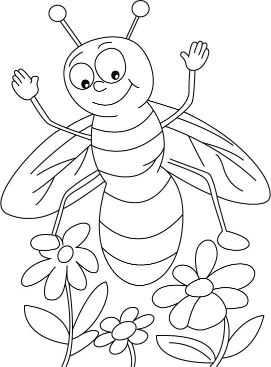  Gambar Mewarnai Lebah Untuk Anak PAUD dan TK