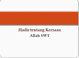 Hadis tentang Keesaan Allah