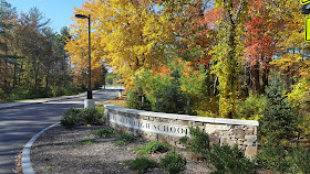 recent autumn glory at the entrance to Franklin High School