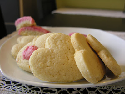 Galletas de queso crema, de corazón