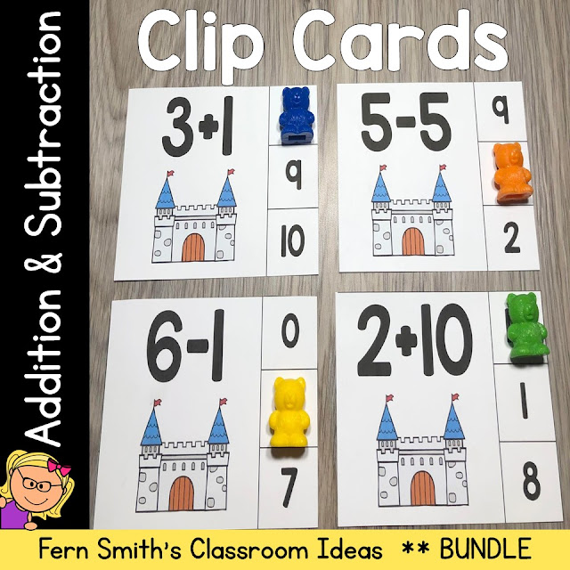 Click Here to Download this Addition and Subtraction Clip Card Bundle For Your Classroom Today!