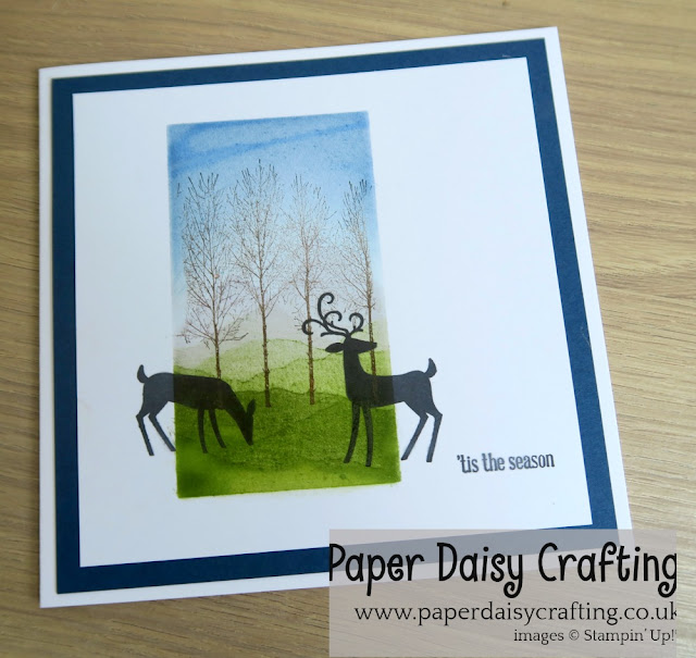 Dashing deer and Winter Woods from Stampin' Up