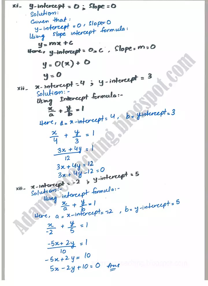 plane-analytic-geometry:-straight-line-exercise-7-3-mathematics-12th
