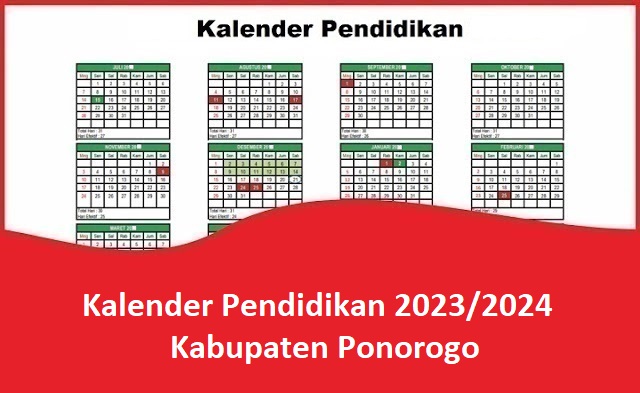 Kalender Pendidikan 2023/2024 Kabupaten Ponorogo