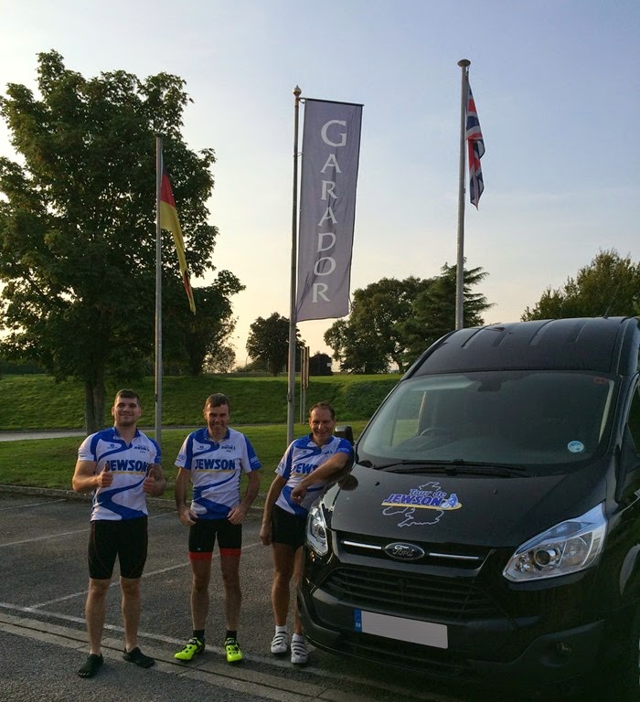 Rob, Simon and Alan after finishing the Tour De Jewson 2014