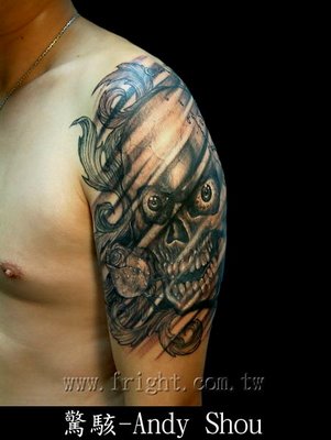 Skulls and roses tattoos