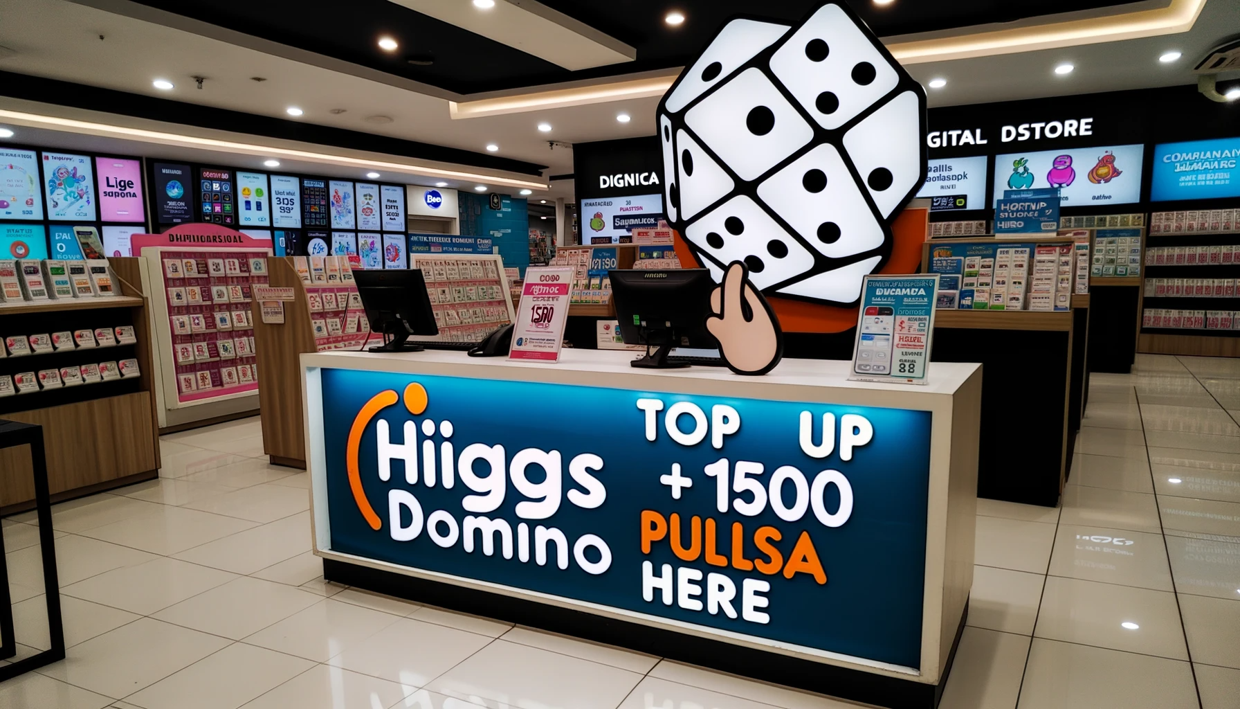 Cara Top Up Higgs Domino Pulsa 1500