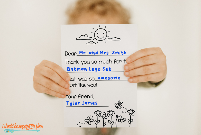 Kids' Thank You Note Printables