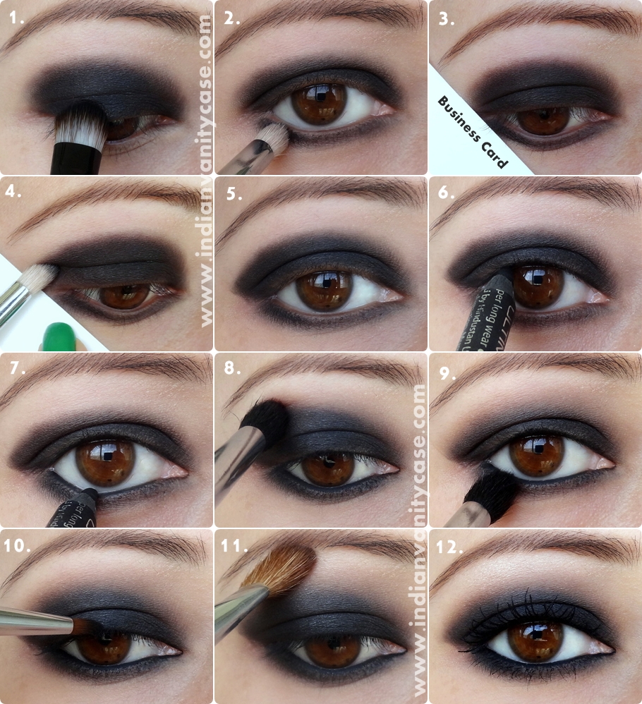 Indian Vanity Case Black Smokey Eyes Tutorial Beauty Ideas