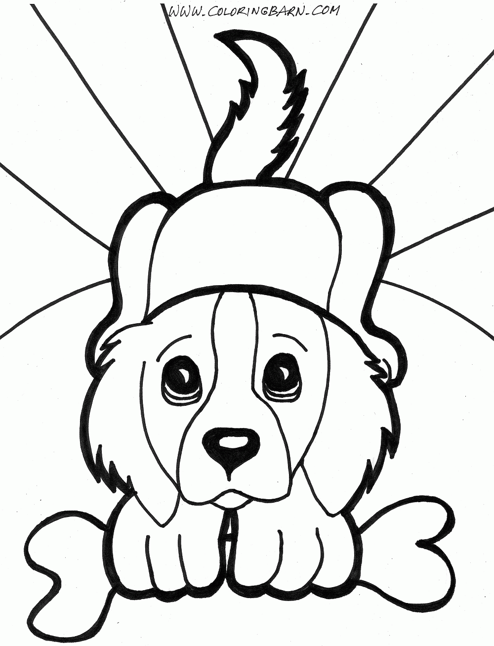 Download Animals Coloring Pages | Cute Puppy Playing | Kids ...