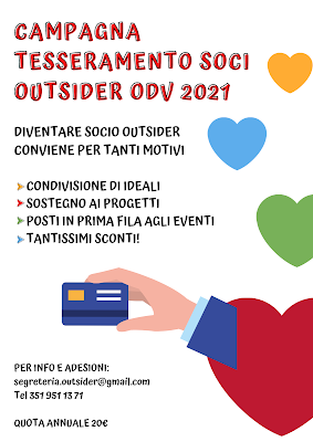 locandina tesseramento outsider odv 2021