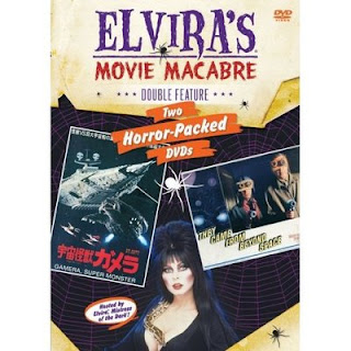 Cover of the Elvira Movie Macabre DVD 2-set featuring Gamera, and Amazon link