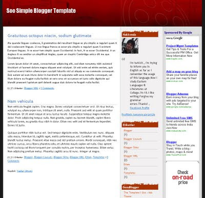 Soo Simple Blogger Template