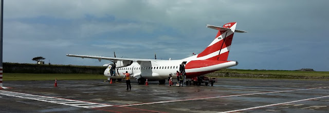 ATR 72–500 von Air Mauritius auf dem Rodrigues Flughafen