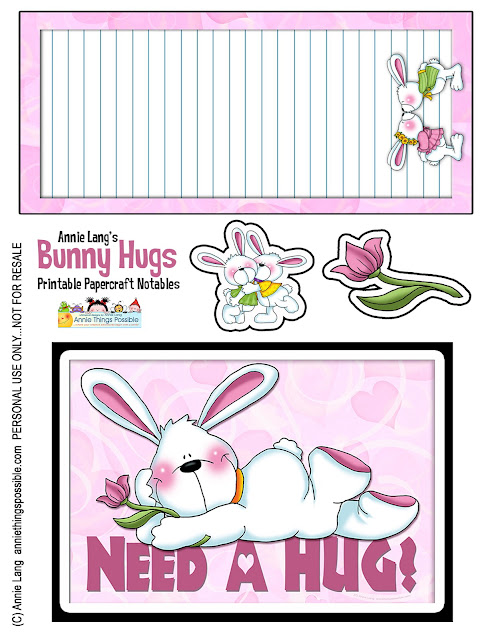 Give yourself a Free printable Bunny Hug project by Annie Lang because Annie Things Possible when you DIY!