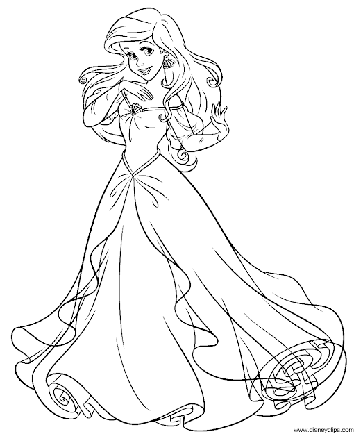 Ariel Coloring Page