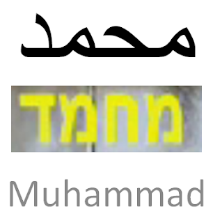 nama Muhammad dalam tulisan Arab, Ibrani dan latin
