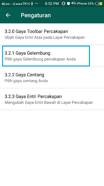 Cara Mengubah Gelembung Whatsapp - 10