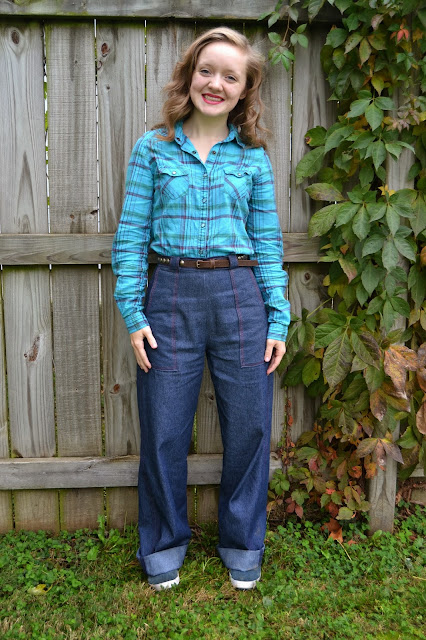 Flashback Summer:  Pumpkin Patch GYRAD and a New Pair of Jeans- 1940s, retro, sweater, outfit, vintage